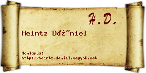 Heintz Dániel névjegykártya